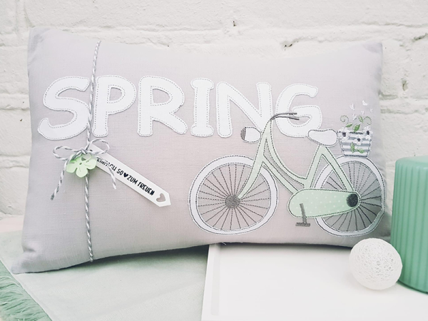 Boho Sommer Fahrrad - doodle Stickdatei